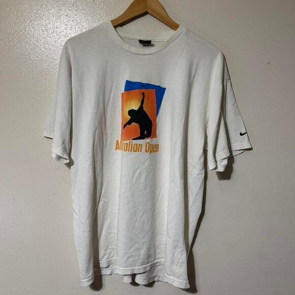 Nike Other - Vintage Nike 2001 Australian Open White Graphic Tennis T-Shirt Size Men’s L